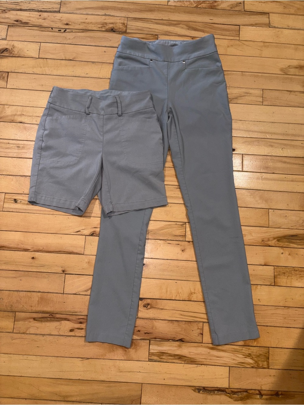 Callaway Women's Straight Leg Pants & Matching Shorts - Light Gray